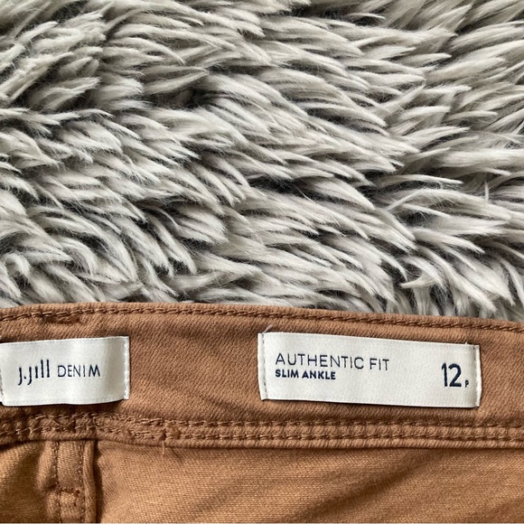 J. Jill-12p- Denim Slim Ankle Pants in Tan Cotton Rayon Blend - Picture 2 of 7